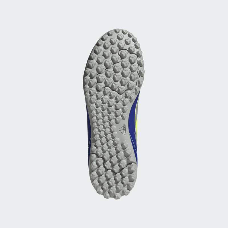 Load image into Gallery viewer, adidas F50 Club TF Soccer Shoes Youth Messi Silver Blue Yellow
