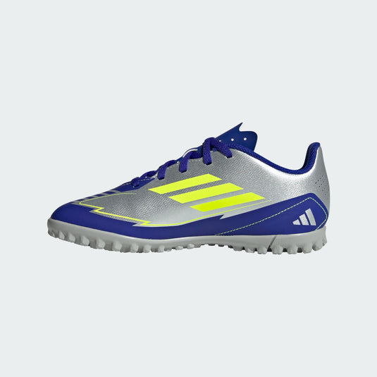 adidas F50 Club TF Soccer Shoes Youth Messi Silver Blue Yellow