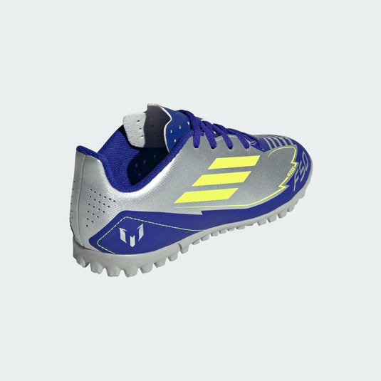 adidas F50 Club TF Soccer Shoes Youth Messi Silver Blue Yellow