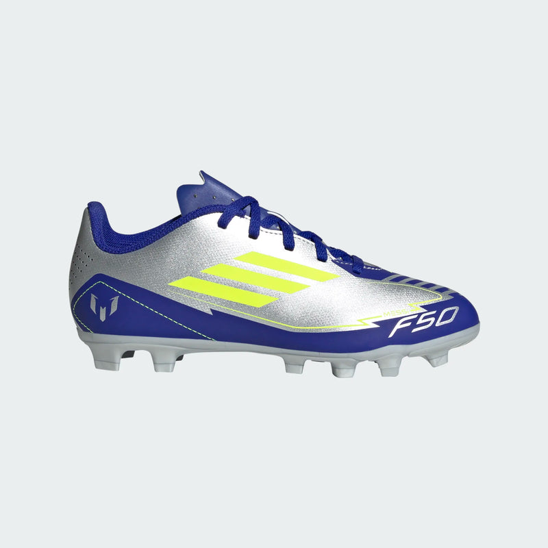 Load image into Gallery viewer, adidas F50 Club FG J Messi Silver Blue
