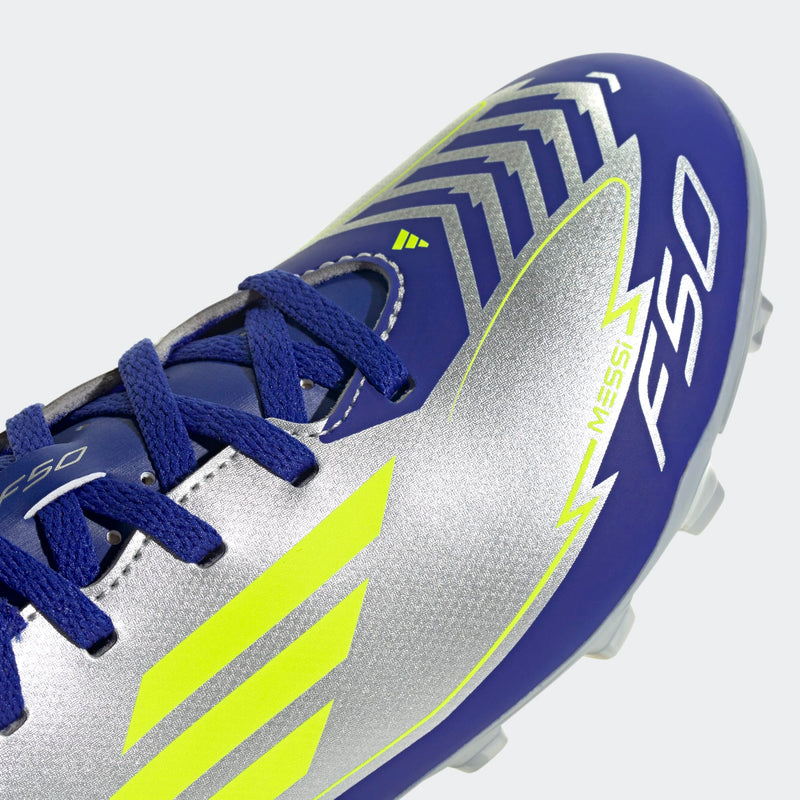 Load image into Gallery viewer, adidas F50 Club FG J Messi Silver Blue
