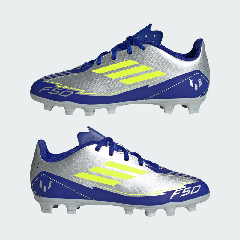 Load image into Gallery viewer, adidas F50 Club FG J Messi Silver Blue

