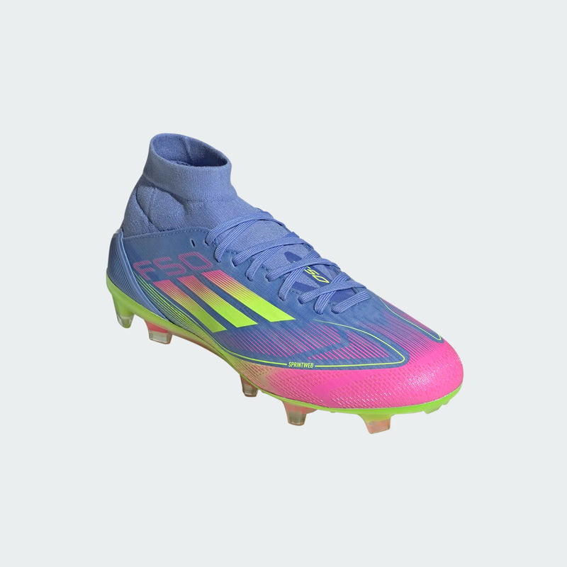 Load image into Gallery viewer, adidas F50 Pro Mid-Cut FG Soccer Cleats Blue Fusion
