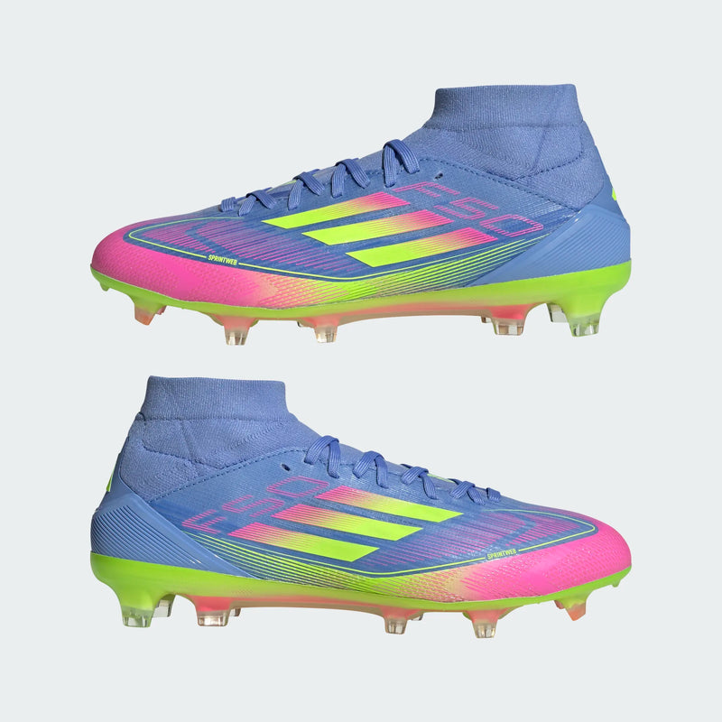 Load image into Gallery viewer, adidas F50 Pro Mid-Cut FG Soccer Cleats Blue Fusion
