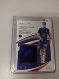 Panini Immaculate 38/49 Christian Pulisic Chelsea FC 2021 Match Worn Jersey Patch