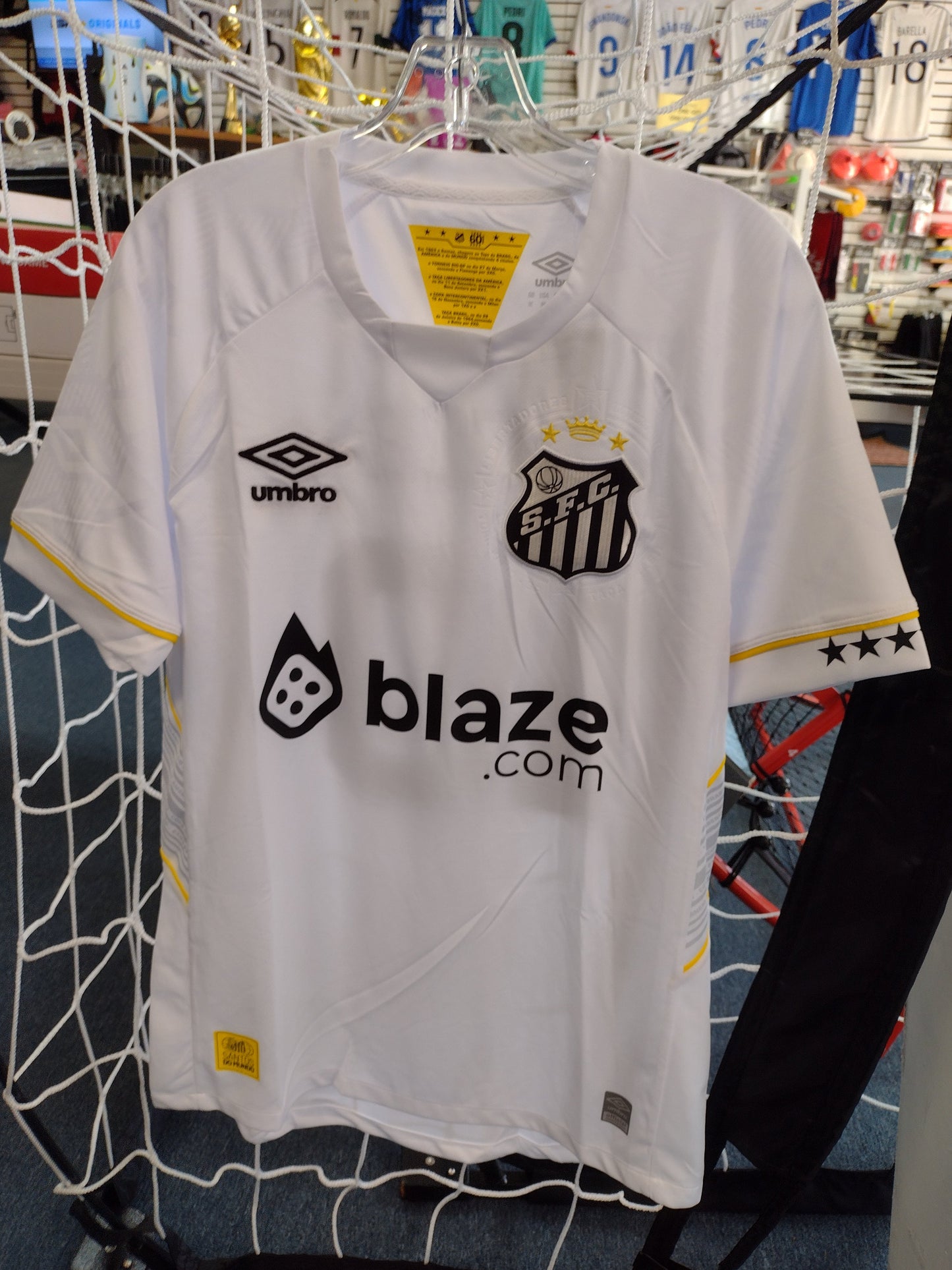 Umbro Men's Santos FC 2023 Home White Jersey Pele #10
