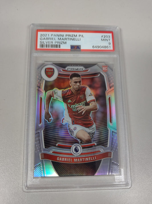 2021 Panini PL Gabriel Martinelli Silver Prizm PSA 9