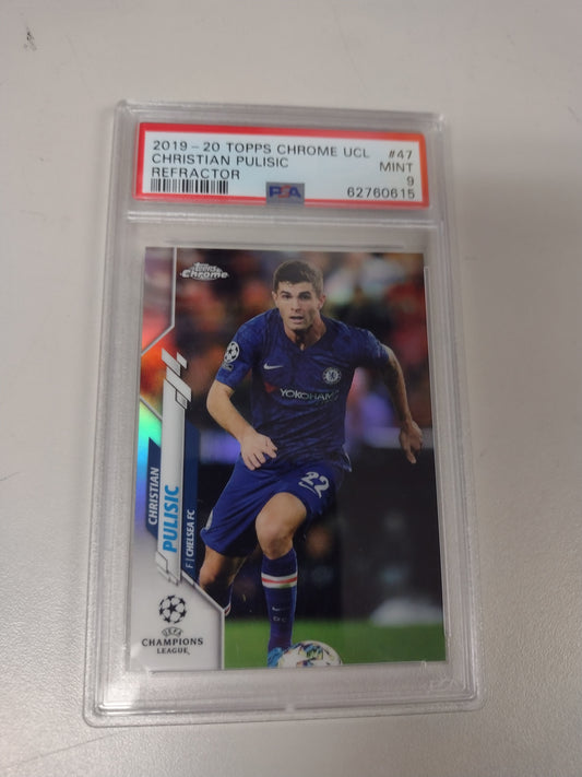 2019-20 Topps Chrome UCL Pulisic Refractor PSA 9