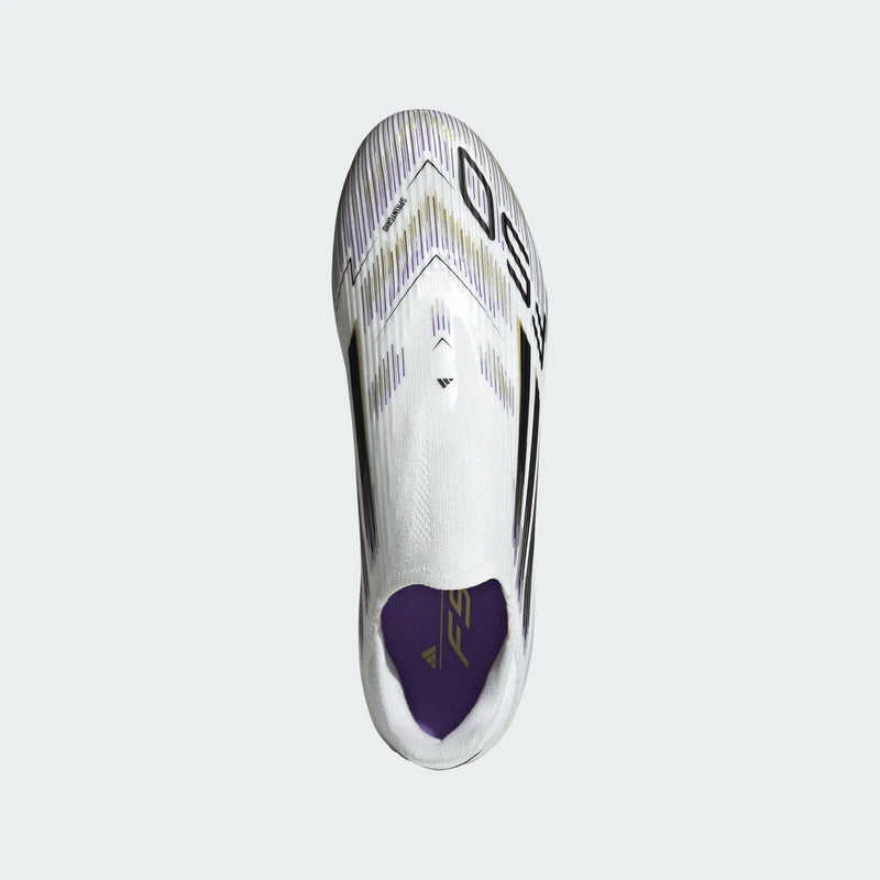 Load image into Gallery viewer, adidas F50 League Laceless FG/MG White Black Gold
