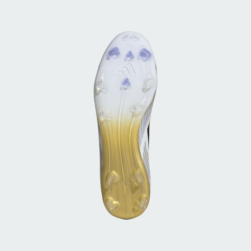 Load image into Gallery viewer, adidas F50 League Laceless FG/MG White Black Gold

