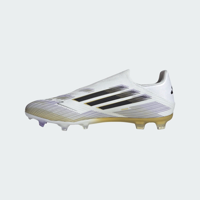 Load image into Gallery viewer, adidas F50 League Laceless FG/MG White Black Gold
