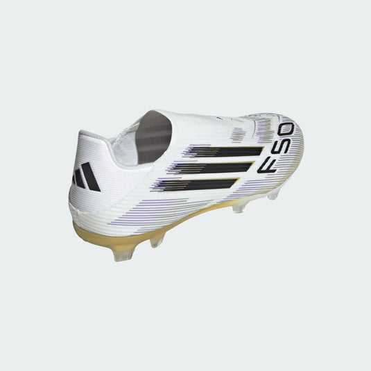 adidas F50 League Laceless FG/MG White Black Gold