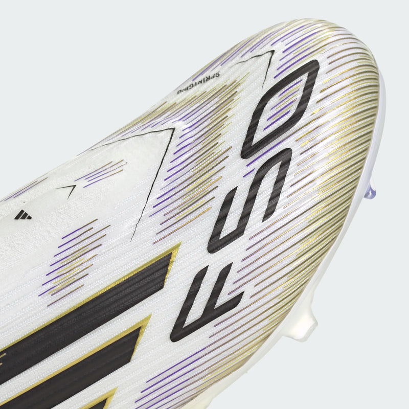 Load image into Gallery viewer, adidas F50 League Laceless FG/MG White Black Gold

