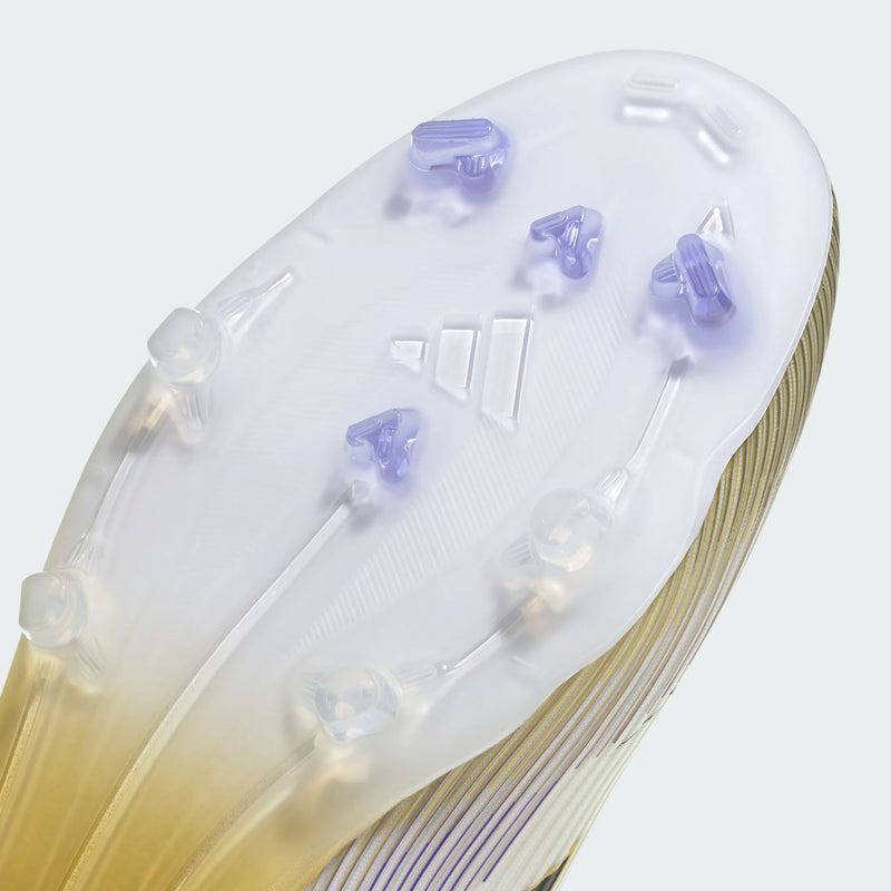 Load image into Gallery viewer, adidas F50 League Laceless FG/MG White Black Gold
