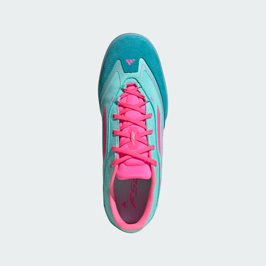 F50 Freestyle Messi Indoor Soccer Shoe Blue Pink
