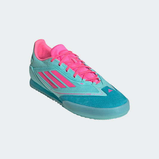 F50 Freestyle Messi Indoor Soccer Shoe Blue Pink