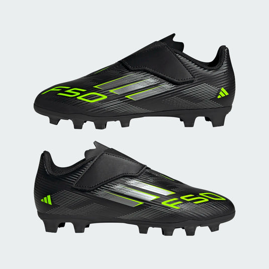 adidas Junior Youth Club F50 Velcro FG/MG black green