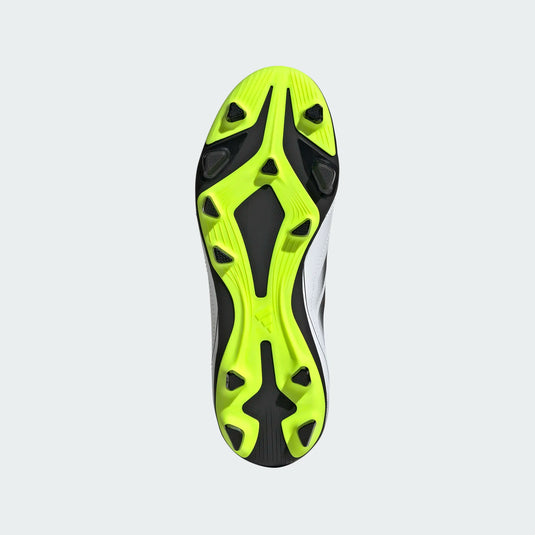 adidas Goletto IX FG/MG Junior Lacelaess Soccer Cleats White Black Yellow