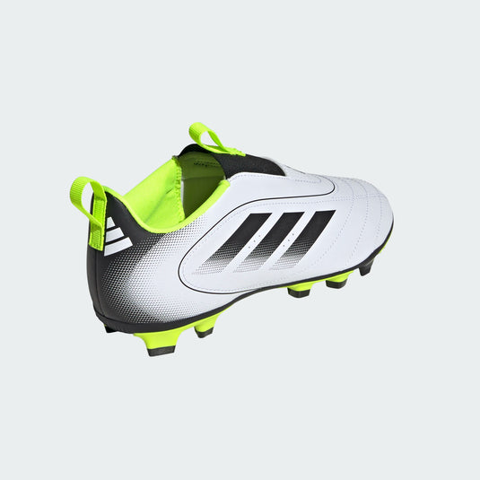 adidas Goletto IX FG/MG Junior Lacelaess Soccer Cleats White Black Yellow