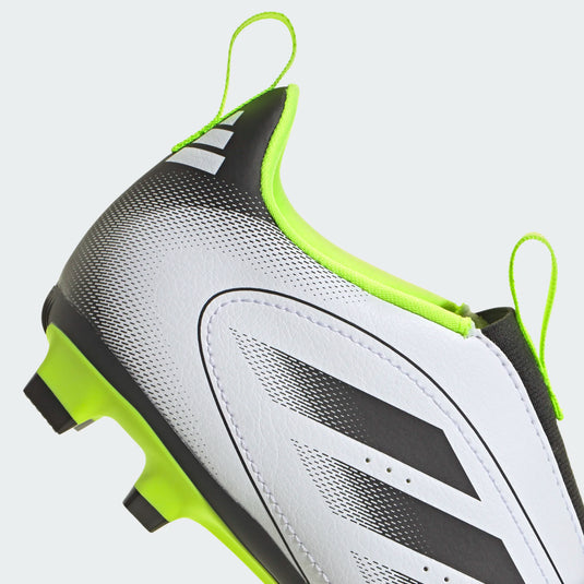 adidas Goletto IX FG/MG Junior Lacelaess Soccer Cleats White Black Yellow