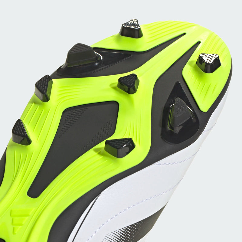 Load image into Gallery viewer, adidas Goletto IX FG/MG Junior Lacelaess Soccer Cleats White Black Yellow
