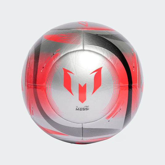 Messi Club Soccer Ball Silver Red