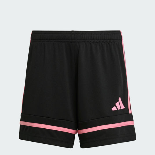 adidas Squadra 25 Youth Girls Soccer Shorts Black Pink
