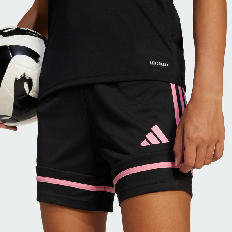 Load image into Gallery viewer, adidas Squadra 25 Youth Girls Soccer Shorts Black Pink

