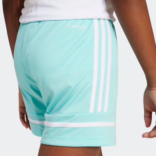 adidas Squadra 25 Youth Girls Soccer Shorts Turquoise Blue