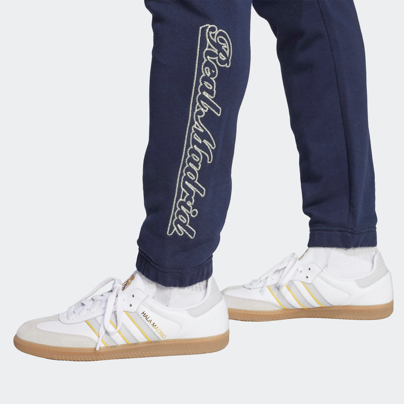 Load image into Gallery viewer, Real Madrid Navy Blue Fleece Pants
