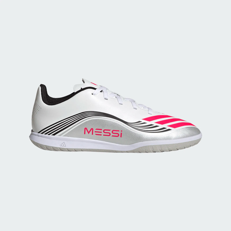 Load image into Gallery viewer, adidas Youth F50 Messi Club Indoor Soccer Futsal White Red

