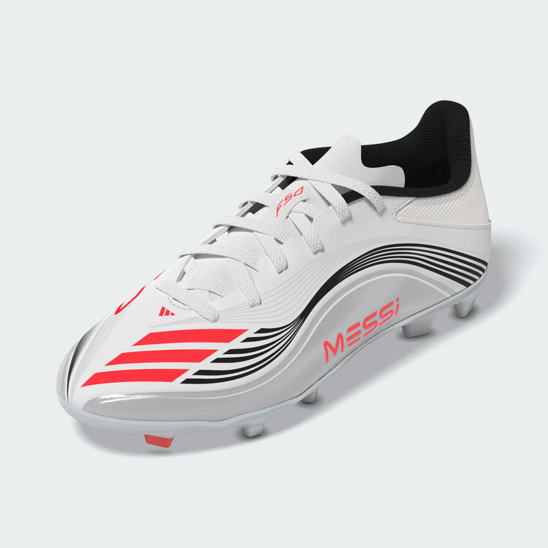 Load image into Gallery viewer, adidas Youth F50 Messi League FG/MG Soccer Cleats White
