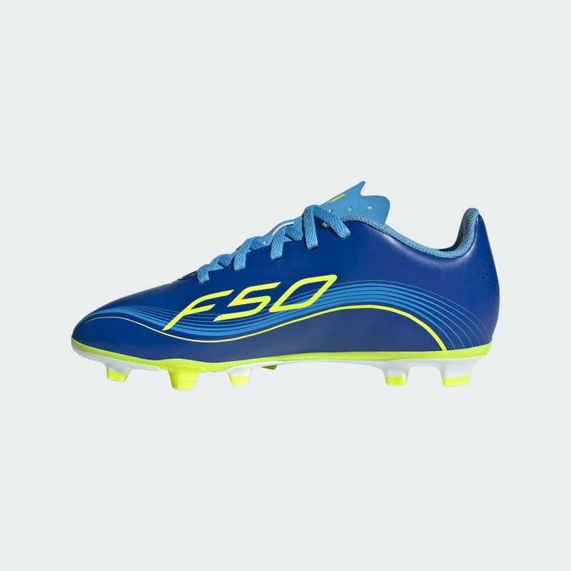 Load image into Gallery viewer, adidas Youth F50 Messi Club FG/MG Blue/Yellow
