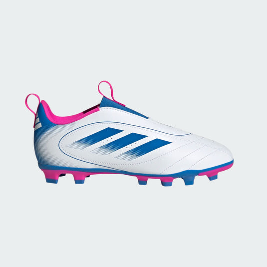 adidas Goletto IX FG/MG Junior Laceless Soccer Cleats White Blue Pink