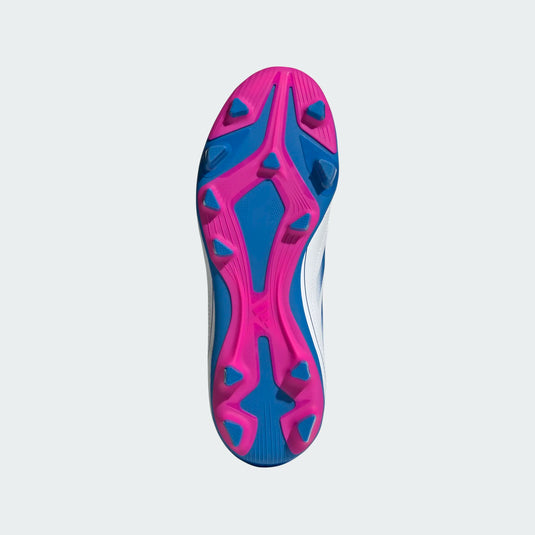 adidas Goletto IX FG/MG Junior Laceless Soccer Cleats White Blue Pink