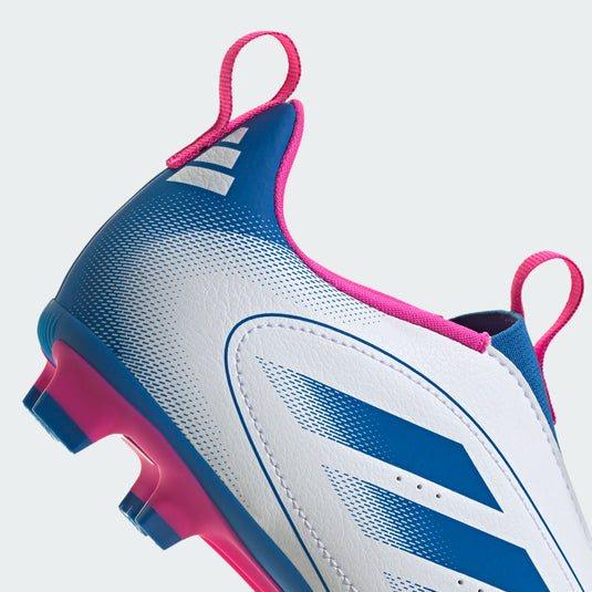 adidas Goletto IX FG/MG Junior Laceless Soccer Cleats White Blue Pink