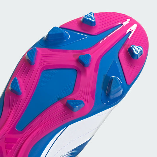 adidas Goletto IX FG/MG Junior Laceless Soccer Cleats White Blue Pink