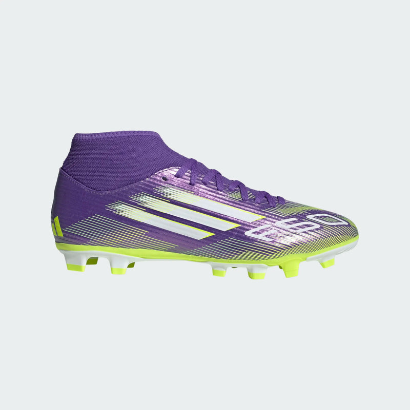 Load image into Gallery viewer, adidas F50 club sock FG/MG purple green
