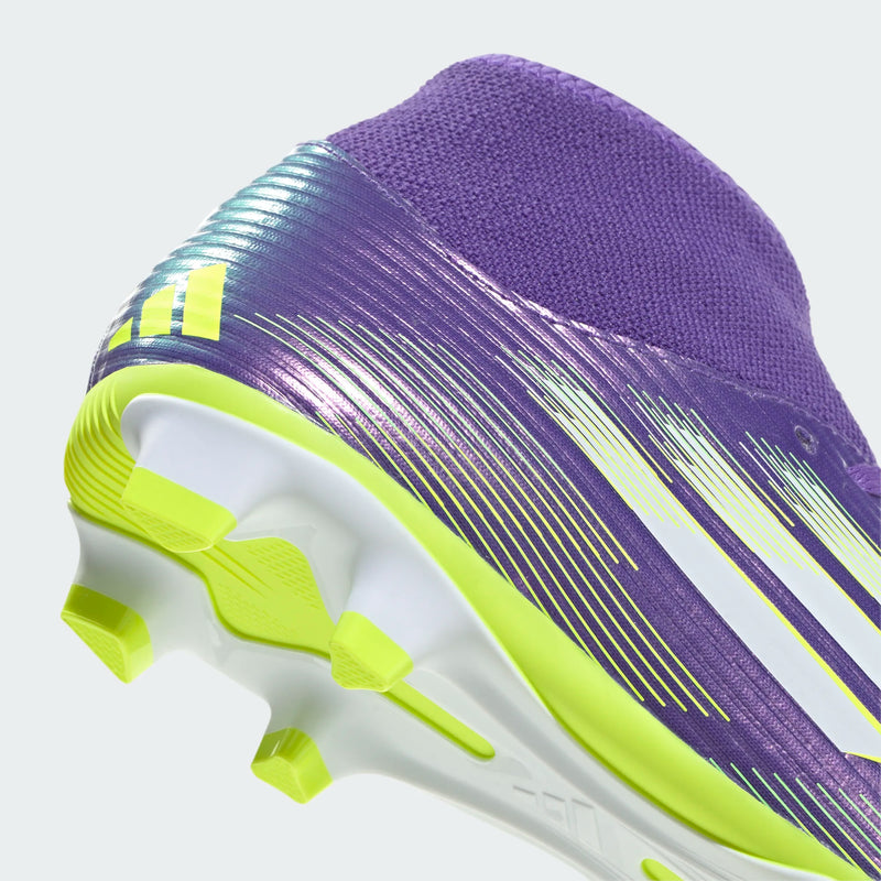 Load image into Gallery viewer, adidas F50 club sock FG/MG purple green
