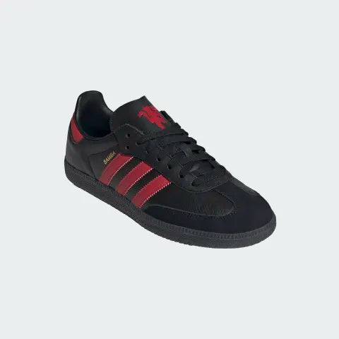 adidas Manchester United Samba Core Black/MUFC Red / Mens 7.5