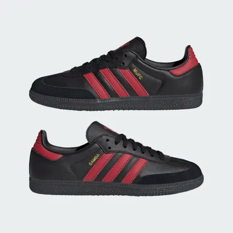 adidas Manchester United Samba Core Black/MUFC Red / Mens 7.5