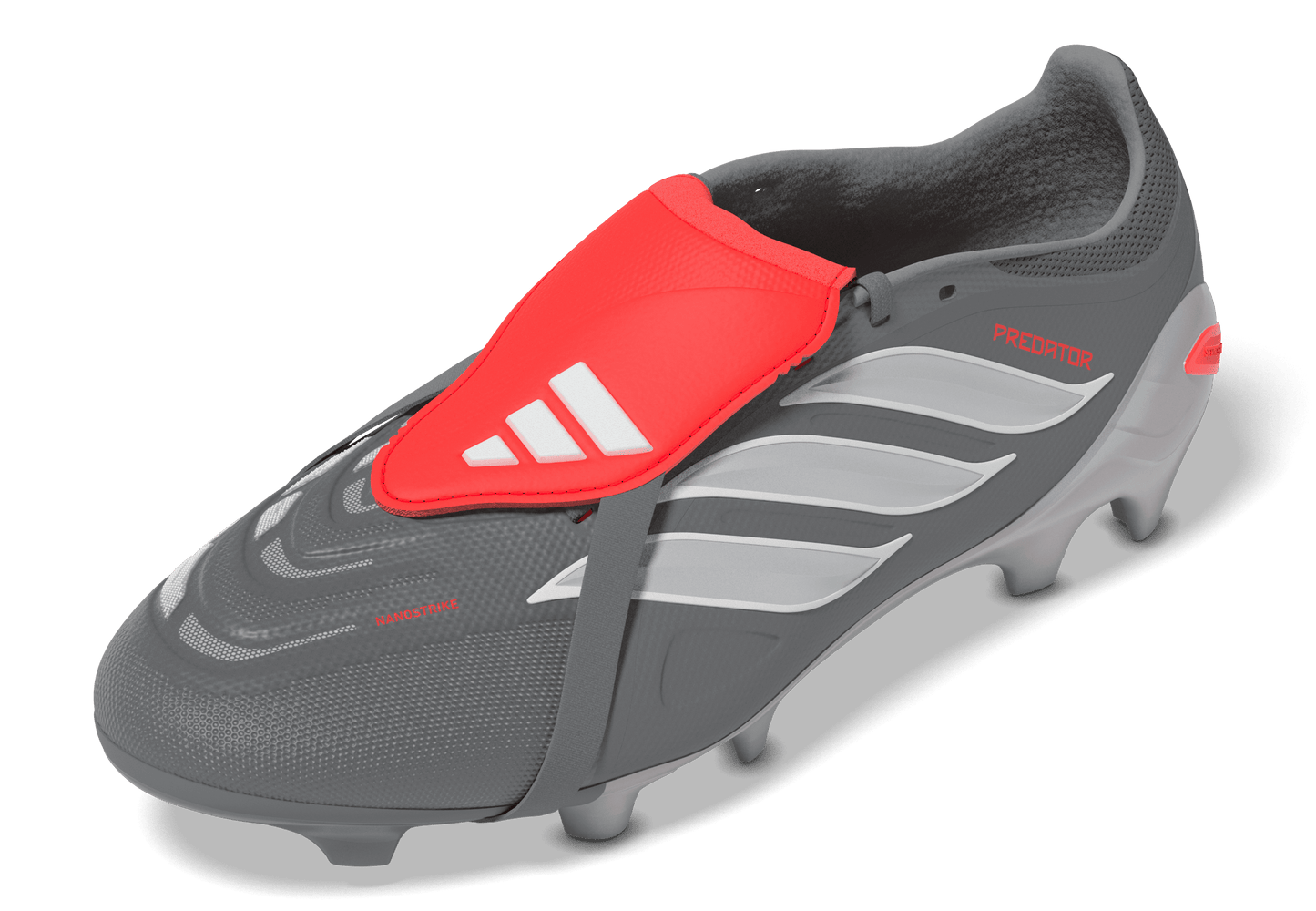 Predator League Fold Over Tongue FG Finishers Steel Red