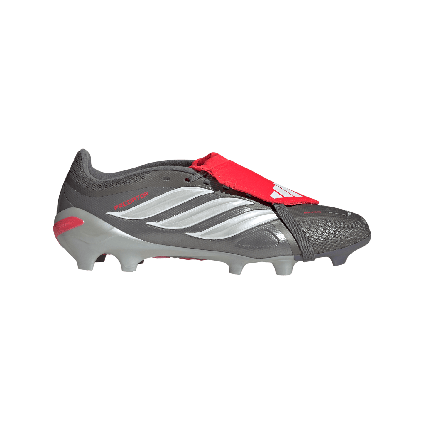 Predator League Fold Over Tongue FG Finishers Steel Red