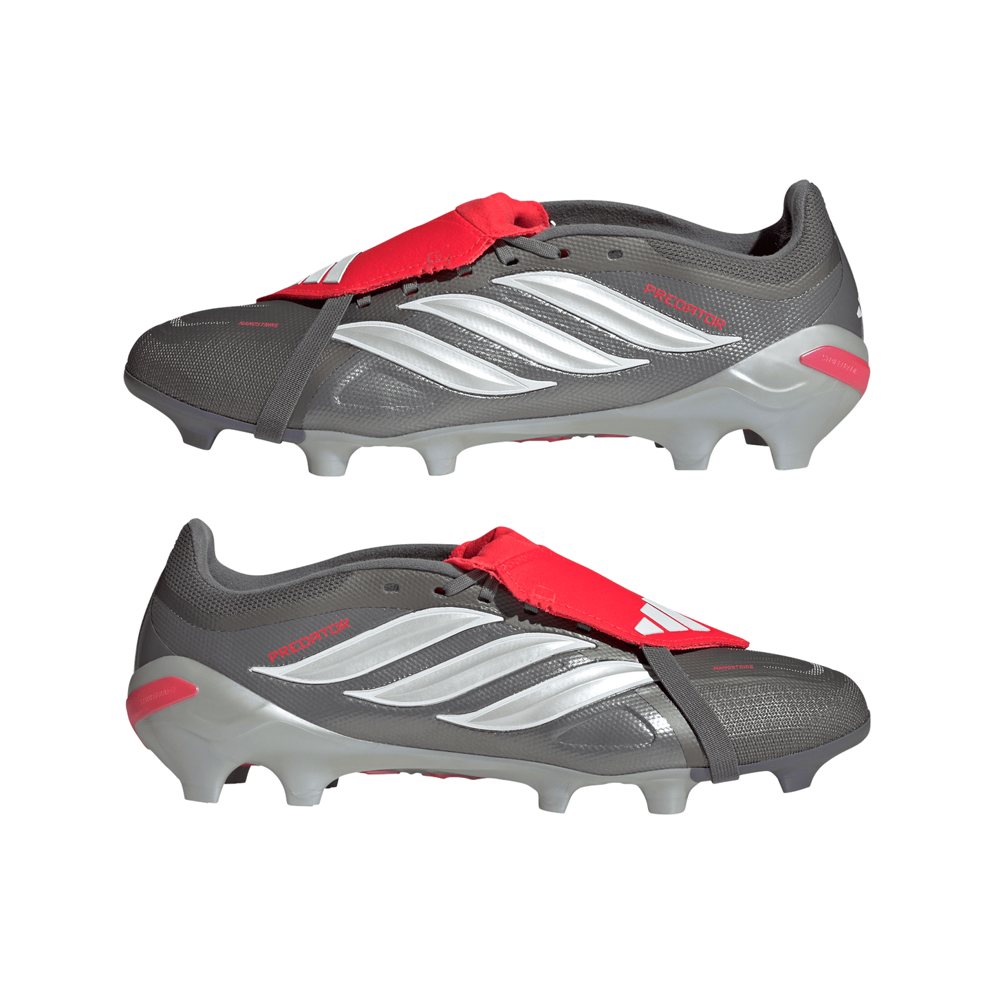 Predator League Fold Over Tongue FG Finishers Steel Red