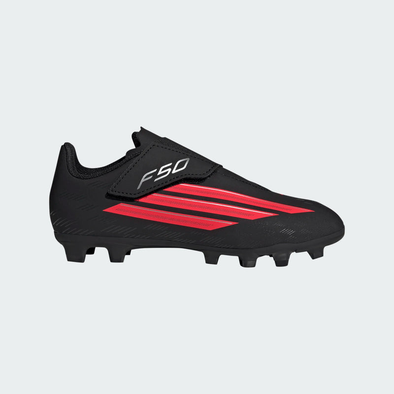 Load image into Gallery viewer, adidas F50 Club Velcro FG/MG Youth Black Red

