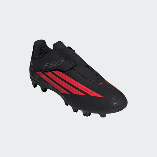 adidas F50 Club Velcro FG/MG Youth Black Red