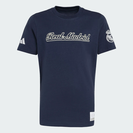 adidas Youth Real Madrid US T-Shirt Navy Blue
