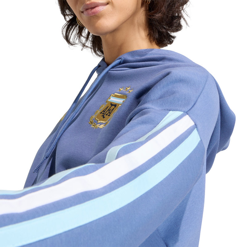 Load image into Gallery viewer, AFA Argentina DNA Women's Cropped Soccer  Hoodie
