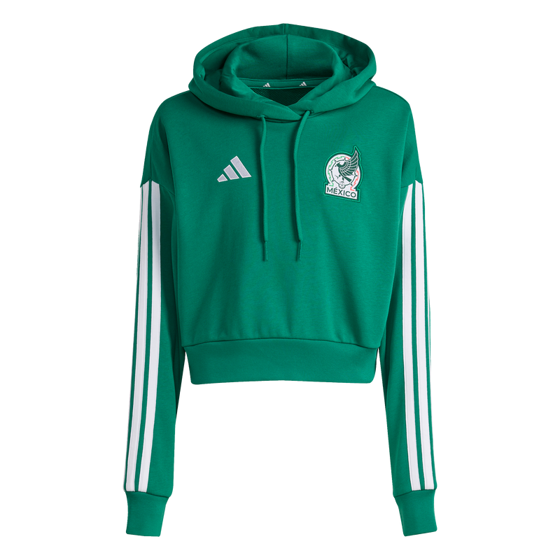 Load image into Gallery viewer, FMF Mexico Women's Cropped Soccer Hoodie Green
