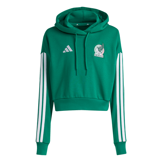 FMF Mexico Women's Cropped Soccer Hoodie Green